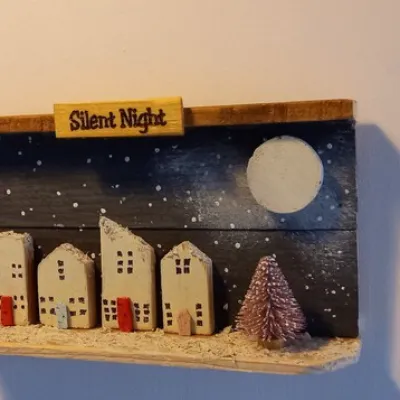 Silent night handmade reclaimed recycled 2