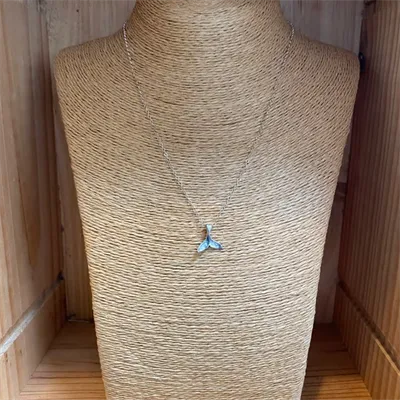 Silver Whale Tail Necklace (659) 1