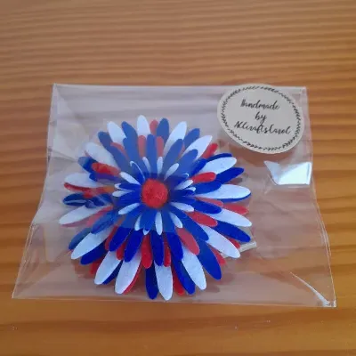 Single Felt Flower Hair Alligator clip. 11