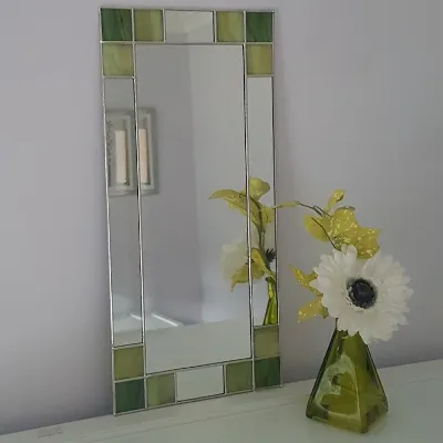 Small Green Art Deco Mirror