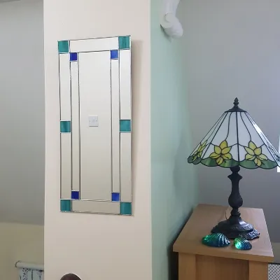 Small Art Deco Mirror Stained Glass Mirror