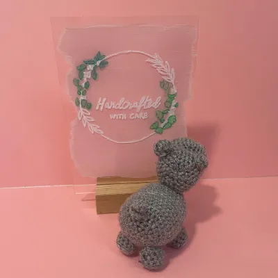 Small crochet hippo toy 3