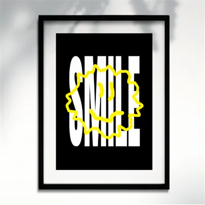 Smile Black - A3 Print