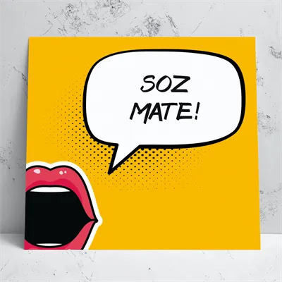 Soz Mate Greeting Card 1