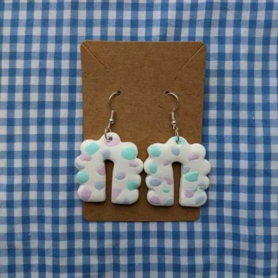 Speckled Bubble Arch Clay Earrings