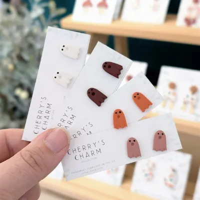 Spooky Halloween Ghost Earrings 1