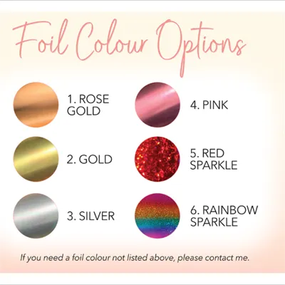 Foil colour options