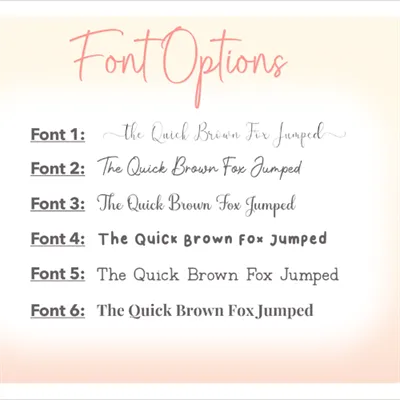 Font options