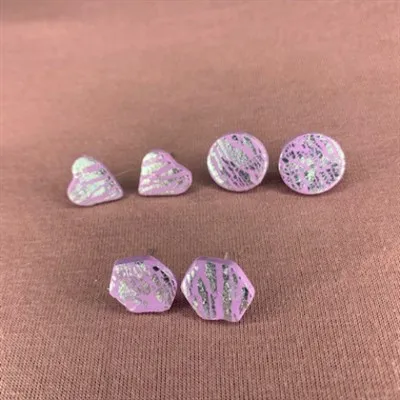 Spring fling stud trio purple zebra