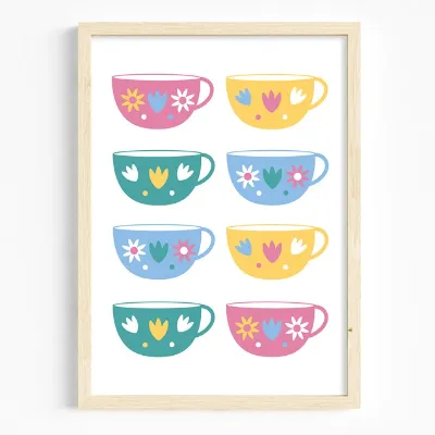 Teacups A4 Print 1