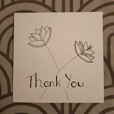 Thank You Flowers Handmade Card 3