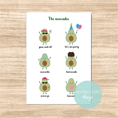 The Avocados A5 Print