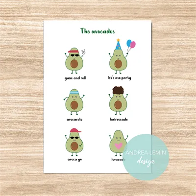 The Avocados A5 Print 1