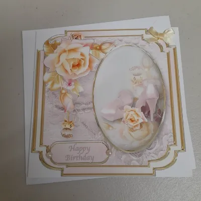 This Flowers and Shoes Birthday card. 1