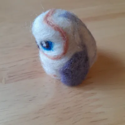 Tiny Felted Owl-Felted Animal Sculpture, 2