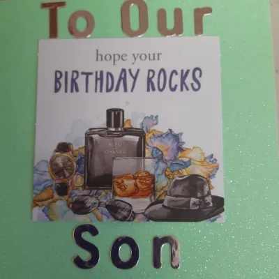 To our Son Birthday  hand made card. 3