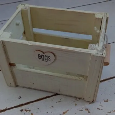 Vintage Rustic Handmade  Egg Crate 3