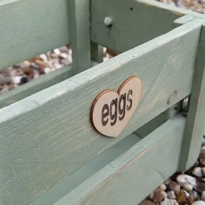 Vintage Rustic Handmade  Egg Crate sage 6