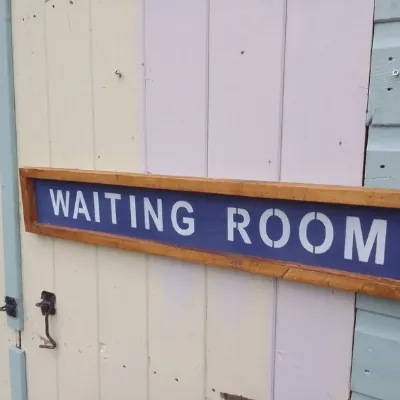 Waiting Room handmade sign 3