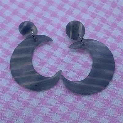 Water illusion Crescent moon Dangles 2