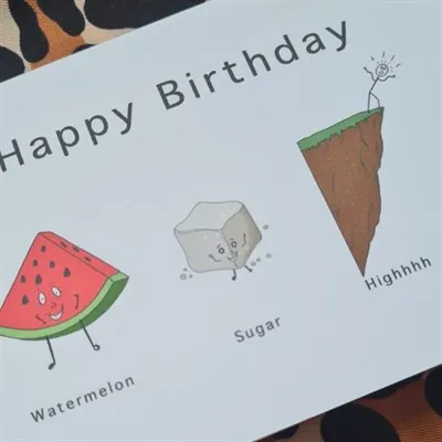 Watermelon, Sugar, High. Birthday Card