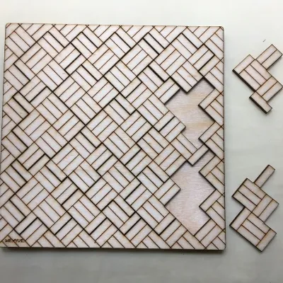 Weave Tessellation Wooden Tray Puzzle 2