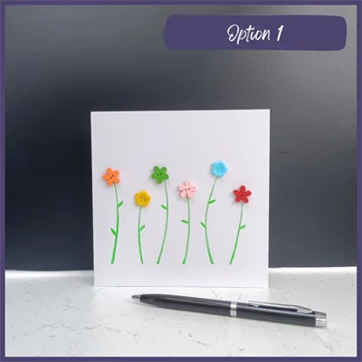 Wild Flowers Handmade Card 1