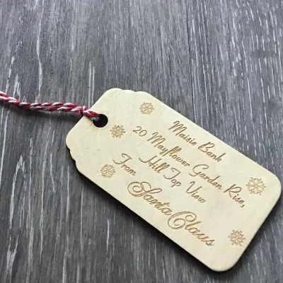 Wooden Engraved Personalised Gift Tag,  8