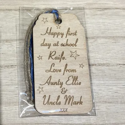 Wooden Engraved Personalised Tag, 5