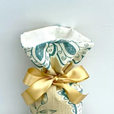 Yellow and Turquoise Floral Gift Bag 3