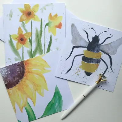 Yellow Pack of Greetings Card