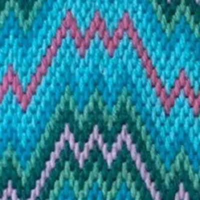 Zigzag Design Needlepoint Cushion 3