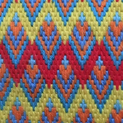 Zigzag Pattern Needlepoint Cushion 3