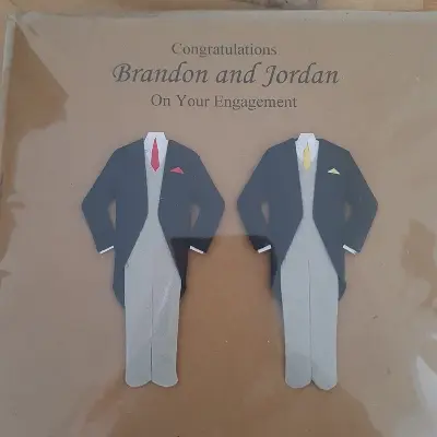 Personalised Gay Wedding Engagement Card