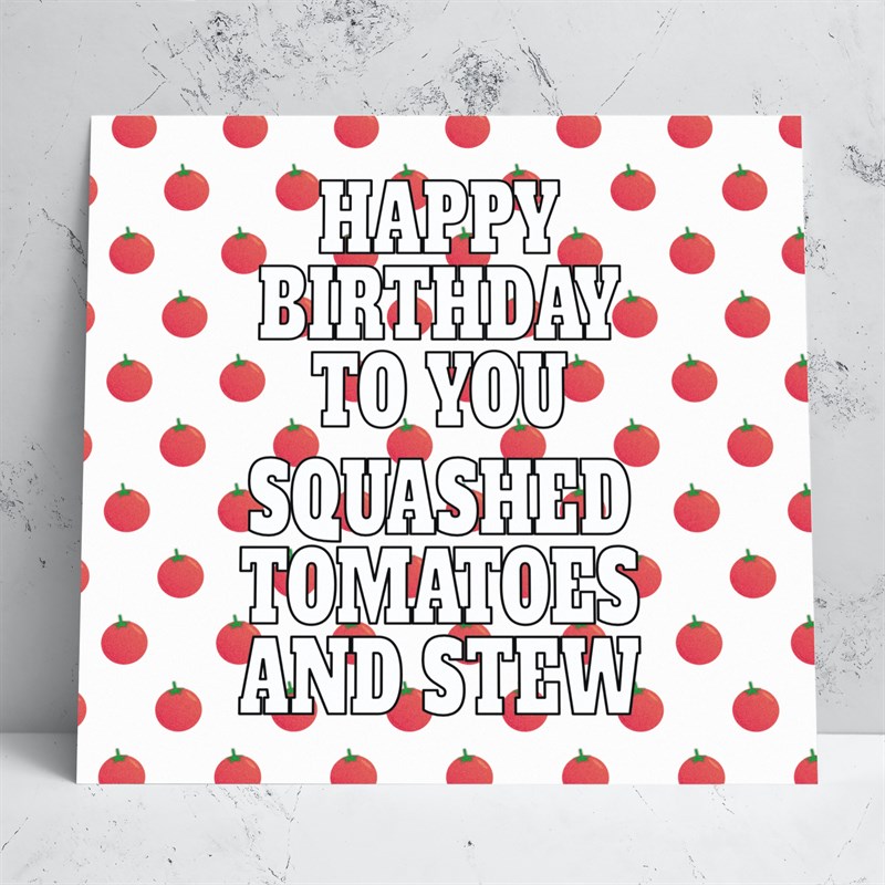 Squashed Tomatoes Birthday Card by Paper Soul Design Small Market