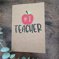 #1 Teacher - End Of Term Thank You Card 1
