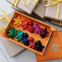 10 Soy Wax Dinosaur Crayons Gift Box