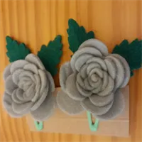 2 Felt Rose hair clips hair accessories. 9