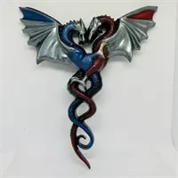 3d Green Resin Entwined Dragon Decals