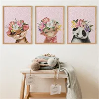 3pce Animals Nursery Prints gallery shot 6