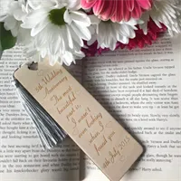 5th wedding anniversary wooden bookmark, 1