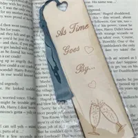 5th wedding anniversary wooden bookmark, 4