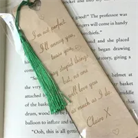 5th wedding anniversary wooden bookmark, 6
