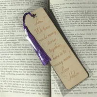 5th wedding anniversary wooden bookmark, 7