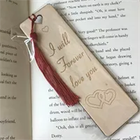 5th wedding anniversary wooden bookmark, 8