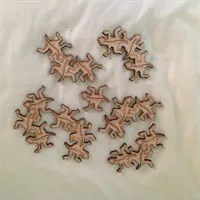 7 Piece Geckos Tessellation Puzzle Pieces