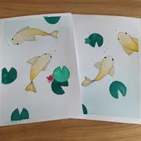 A5 Goldfish pond watercolour set