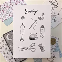 A5 Small Sewing Illustration Hand Drawn 1 gallery shot 14