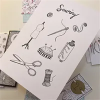 A5 Small Sewing Illustration Hand Drawn 2