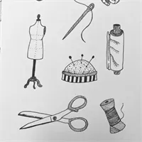 A5 Small Sewing Illustration Hand Drawn 4